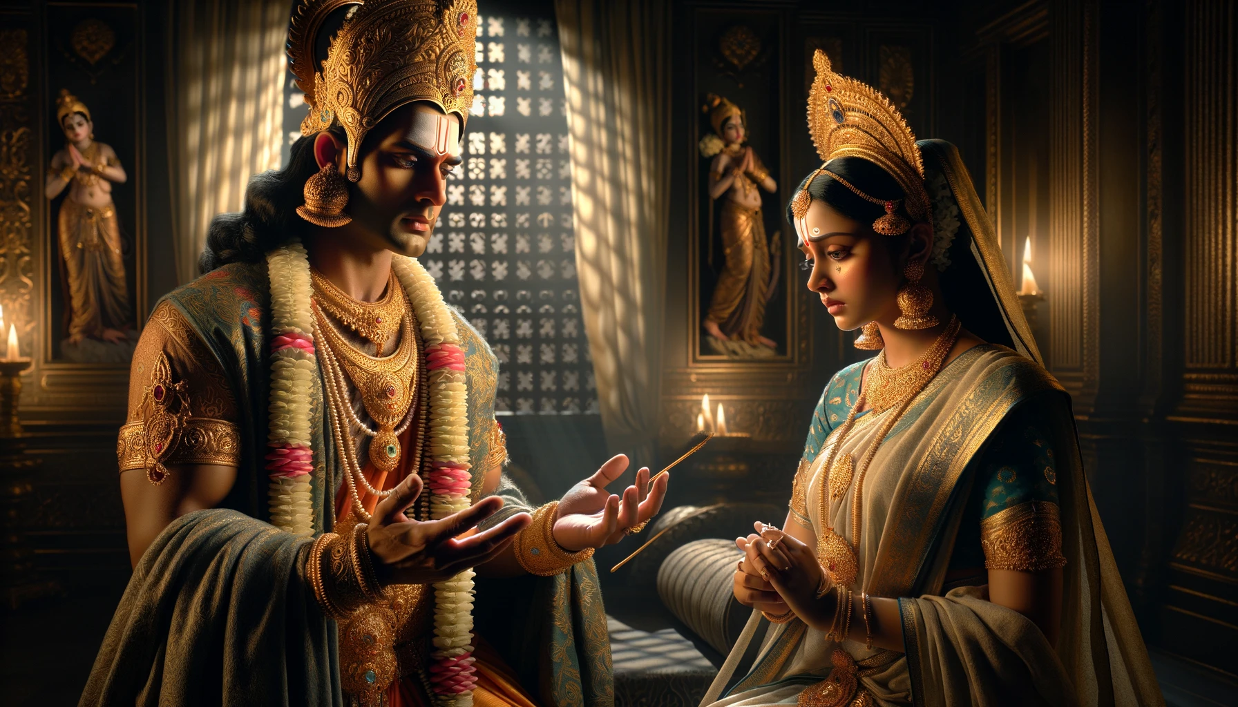 Rama Informs Sita of His Exile